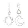 Boucles d'oreilles Puces Longues pendantes Étoile Creuse Soleil Lune Bohème pour Femmes Bijoux d'Oreille Cadeau
