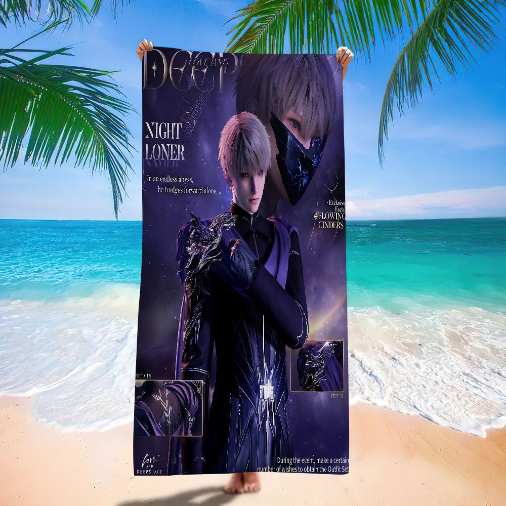 

Love And Deep Space Game Microfiber Beach Towel Absorbent Quick Dry Soft Yoga Swimming Resort Mountain Climbing Towel W40*H60(CM)