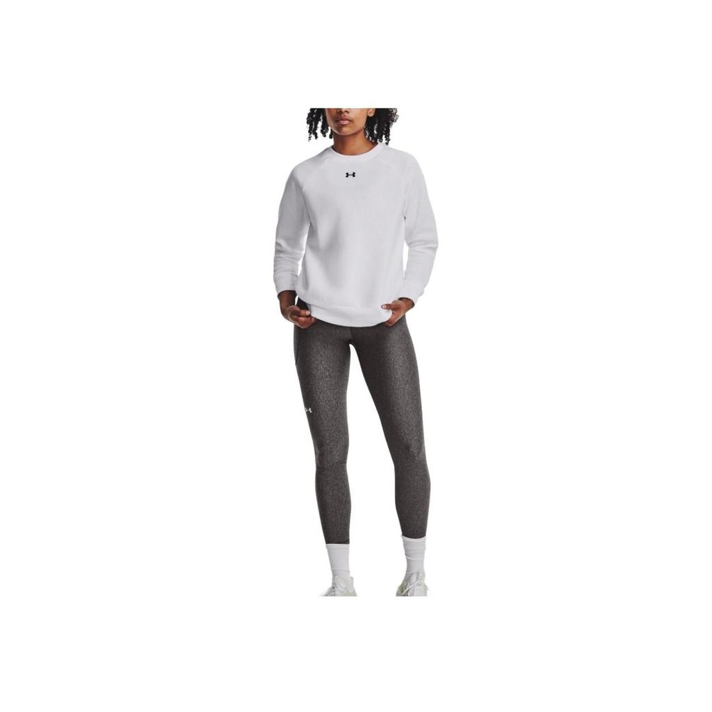 Under Armour Loose Fit Crew Neck Letter Print Long Sleeve Sweatshirt Women Sweatshirt White 1379508-100