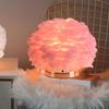 Plume Bedside Table Lamp E27 Decorative Modern Plume Night Light Nightstand Lamp for Living Room Bedroom Wedding Decor