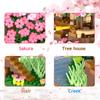 3D Mini Sakura Tree Building Blocks Toys, Diy Cherry Blossom Bricks Tree House Model, Ornament Model, Brick Games, Kids Gift