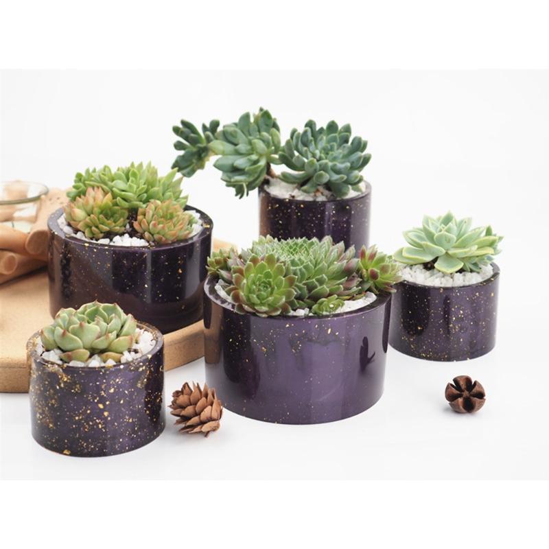Succulents Planter Resin Mold Plant Pot Crystal Mold Jewelry Storage Box Cup Silicone Mold Vase Flower Pot Casting Mold