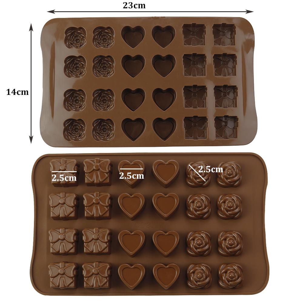 1Pcs Silicone Chocolate Mold Love Shell Star Lollipop Leaves Small Dinosaur Elliptical Robot Silicone Cake Mold Baking Equipment