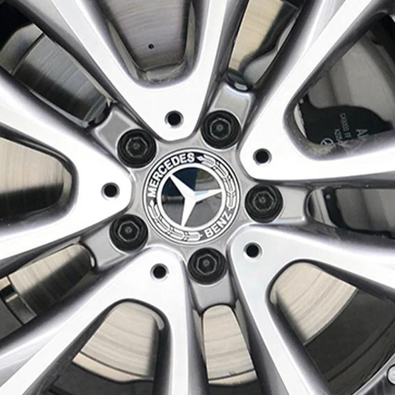 4PCS 75mm Car Wheel Center Hub Caps Cover for Mercedes Benz B/C/E/S Class A Class C200L GLC GLK CLA Accessories AE1 QQ28