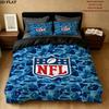 National Football League Muster Bettwäsche Steppdecken-Set Bettdeckenbezug Kissenbezug Heimdekoration Geburtstagsgeschenk (1 * Bettbezug + 2 * Kissenbezug ohne Füllung)