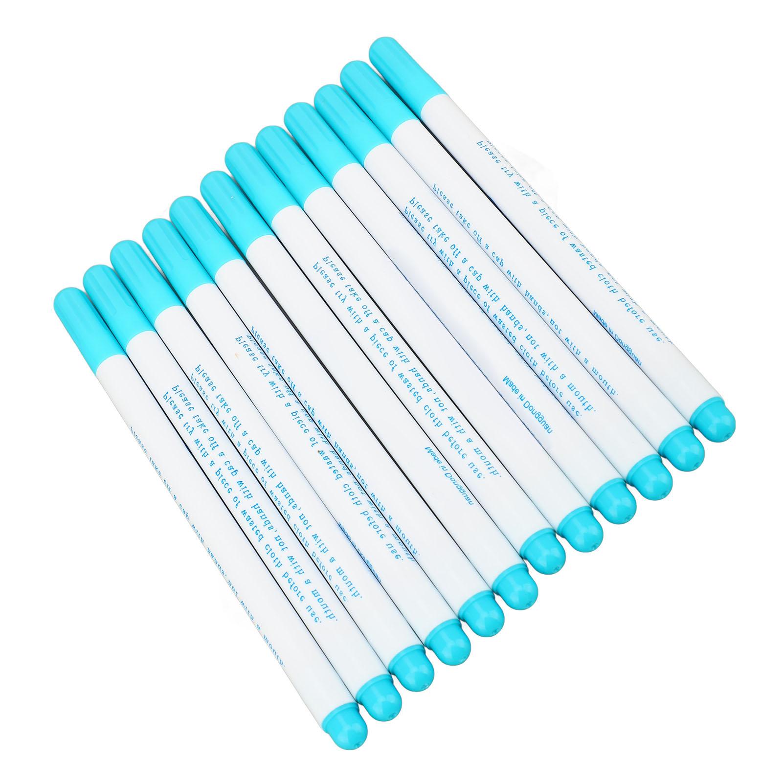 

12PCS Water Soluble Pen Multifunctional Disappearing Ink Water Soluble Marking Pen for Embroidery синий