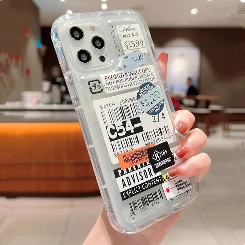 Redmi Note 10 13 11 12 Pro Plus 5G Label Coffee Letter Phone Case for  Redmi Note 11S 12S 10S 4G 12C 13C Absorbing Cover