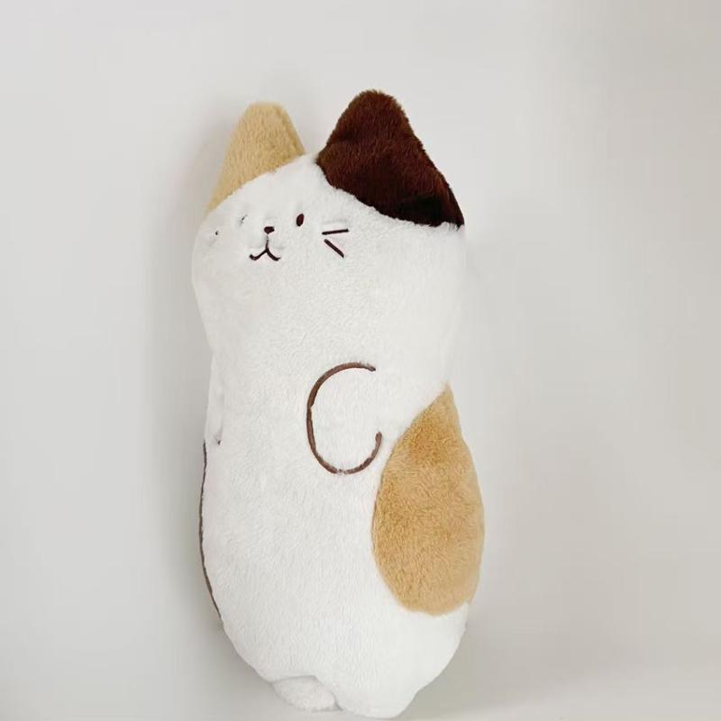 Kawaii Cat Plush Toy Soft Long Animal Pillow Big Fat Belly Cat Stuffed Nap Cushion Birthday Gift Doll Bedroom Living Room Decor