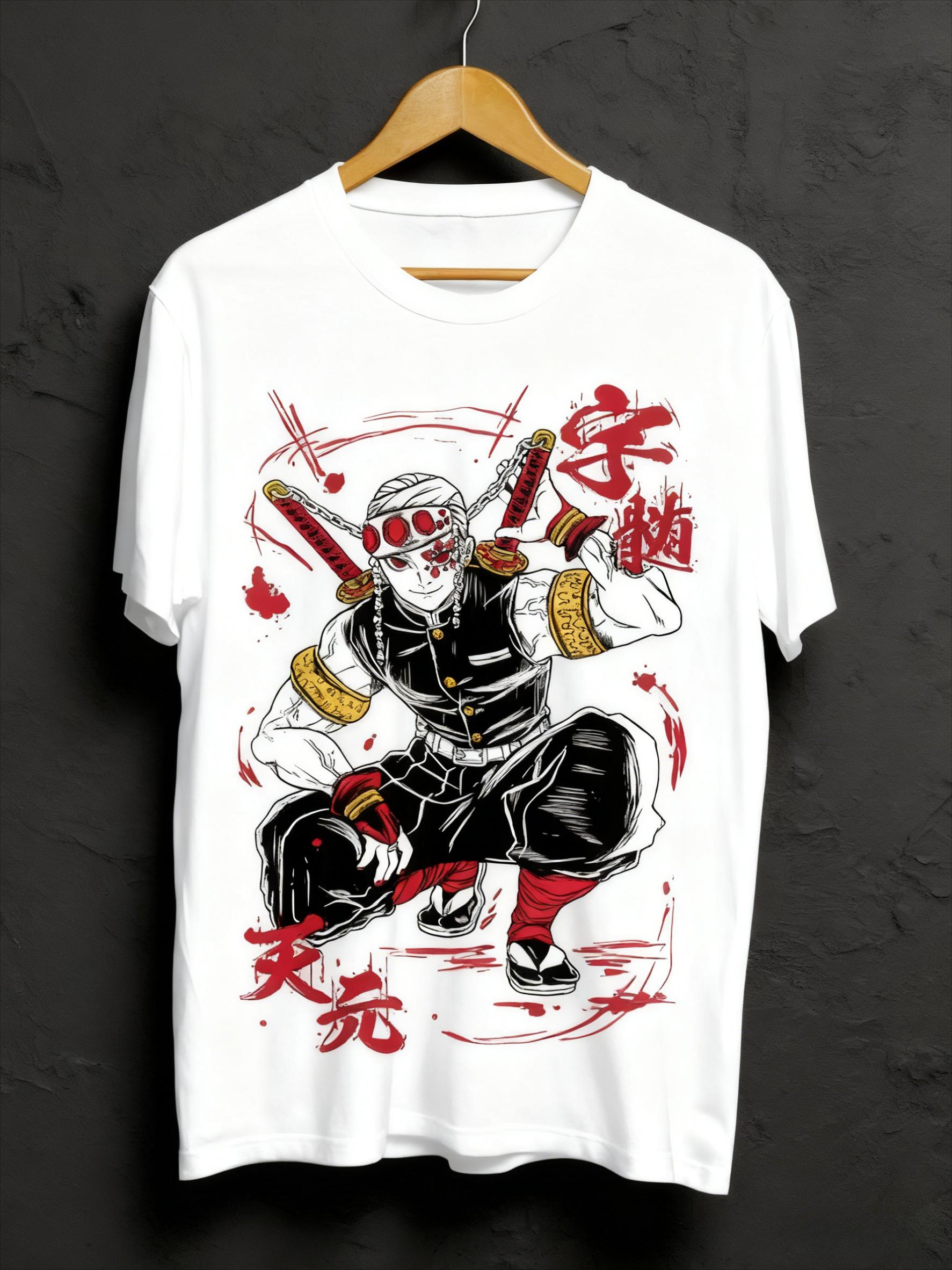 Kimetsu No Yaiba TShirt AnimeMangaZenitsu Tanjiro Demon Slayer T Shirt L