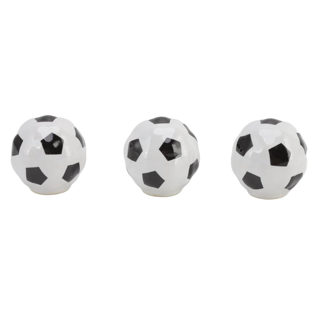3 Set Football Cabinet Knobs Ball Sports Theme Single Hole Drawer Ceramic Handle Pulls for Cupboard Wardrobe