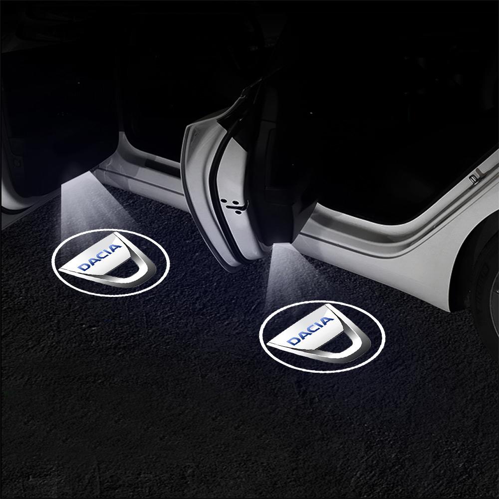 1/2/4Pcs Car Laser Projector LED HD Induction Lamp Magnetic Welcome Light For Dacia Duster Logan 3 Sandero Stepway Jogger Spring