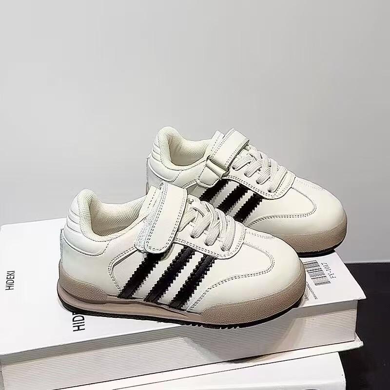Genuine leather children's Forrest Gump shoes 2025 spring new girls' sports shoes boys' versatile German training board shoes little white shoes