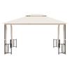 Vidaxl Gazebo With Curtains And Two-Part Roof, 3X4 M, Cream