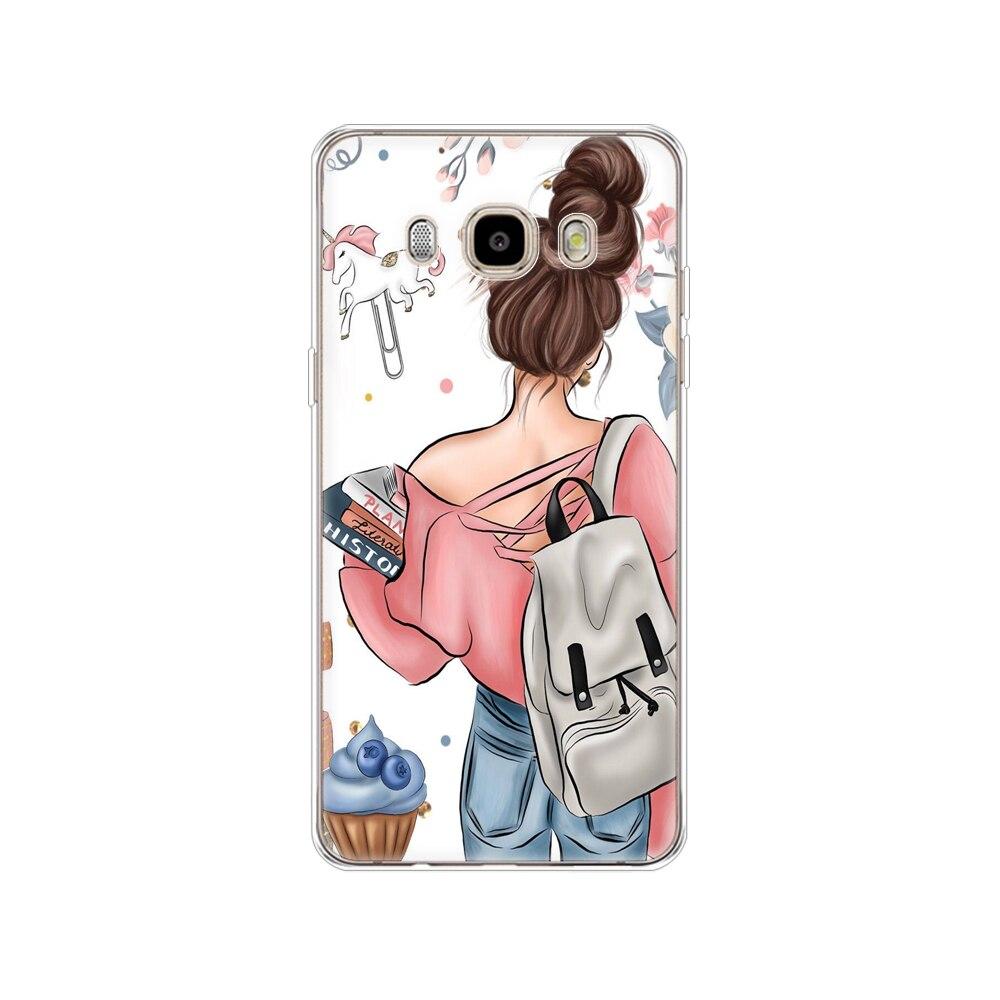 Case FOR Samsung Galaxy J7 J5 2016 Case J710 510F Cover FOR Samsung J7 J5 2016 Case Shell Winter Snow Christmas