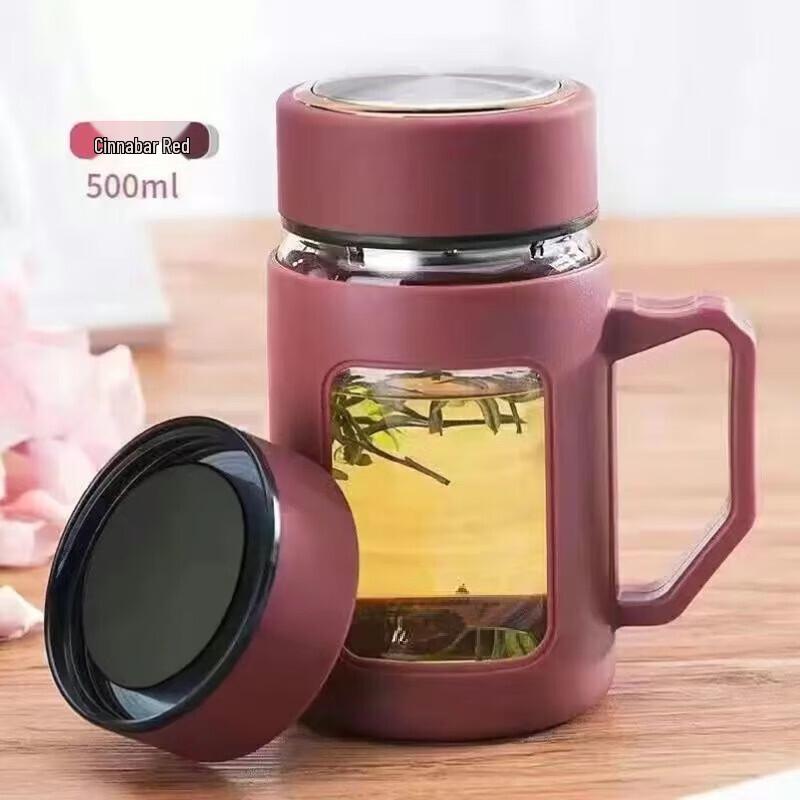 Стеклянная чашка для чая с ручкой