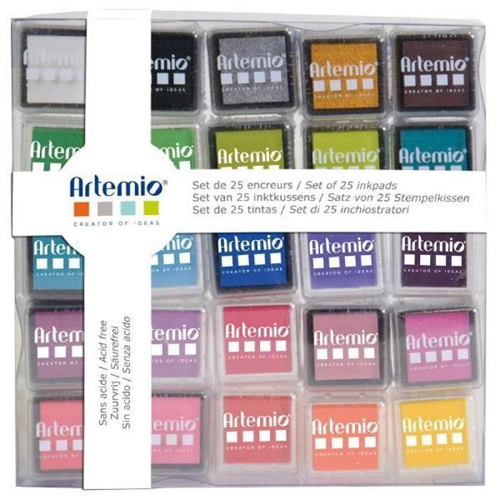 Set de 25 encreurs à tampons