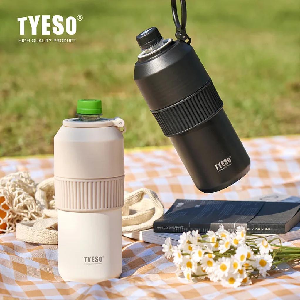 Tyeso High-Performance Insulated Cold Drink Bottle Portable Large Capacity Lightweight Tumbler for Outdoor Sports Travel