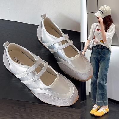 Ballerinas mit flachem Boden Mary Janes einzelne Schuhe Damenschuhe Frühling und Sommer lässige leichte Sportschuhe