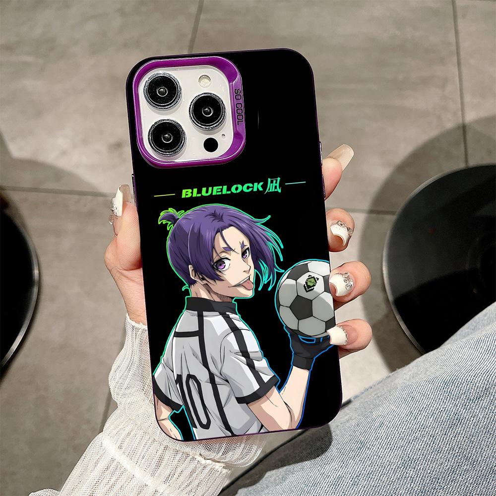 Blue Lock Reo Mikage Purple Translucent Mobile Phone Case for iPhone 17 16 15 14 13 12 11 X XR XS Air Pro Max Plus Cover