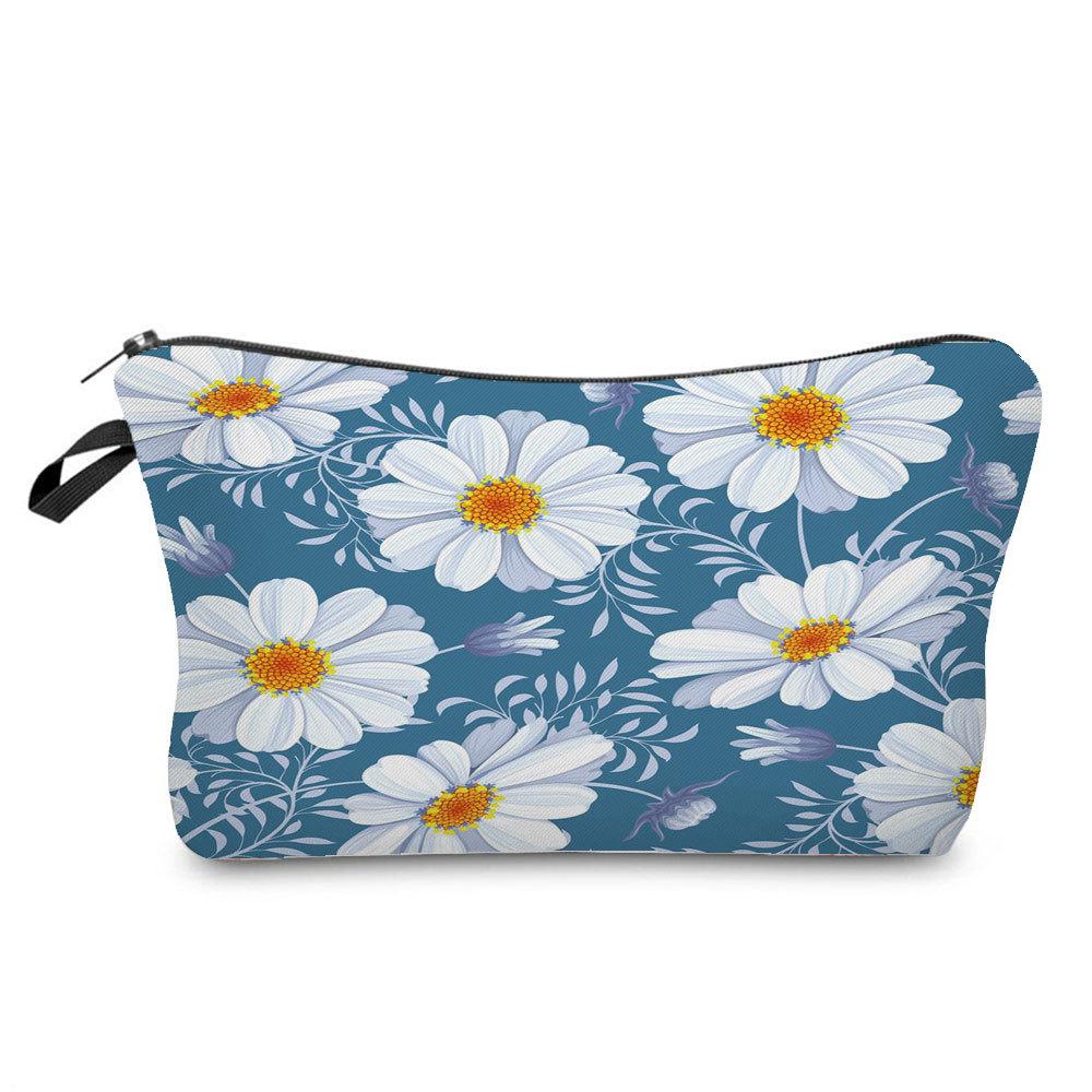 Women Flower Print Cosmetic Bag Toiletries Organize Travel Storage Case 6379