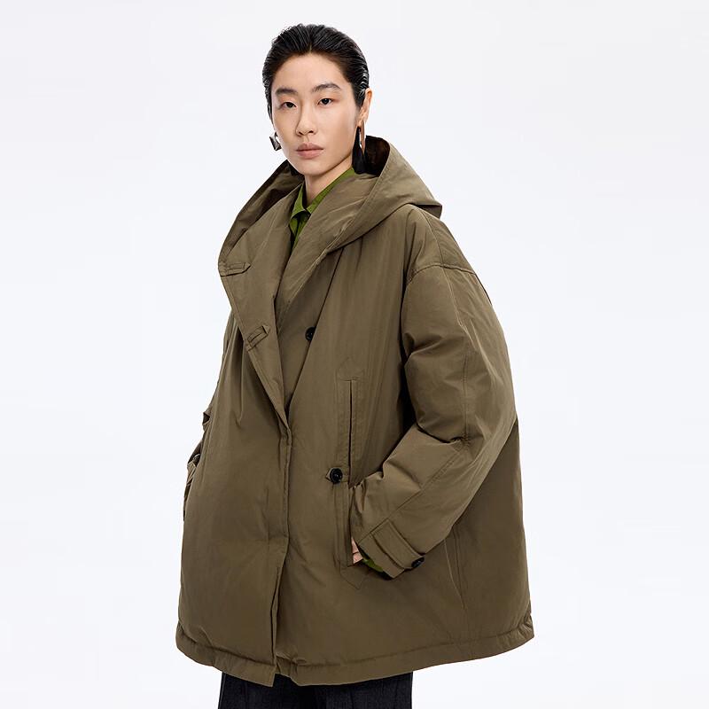 JNBY Women's Hooded Loose-Fit Duck Down Jacket