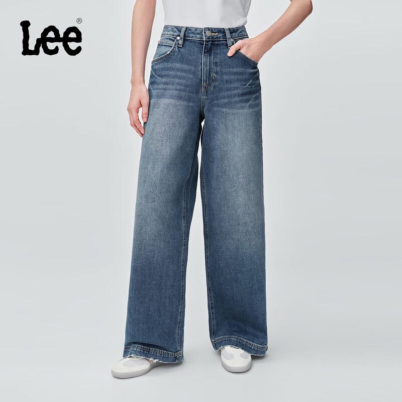 Lee 430 Mid-Blue Comfortable Wide-Leg Women's Jeans