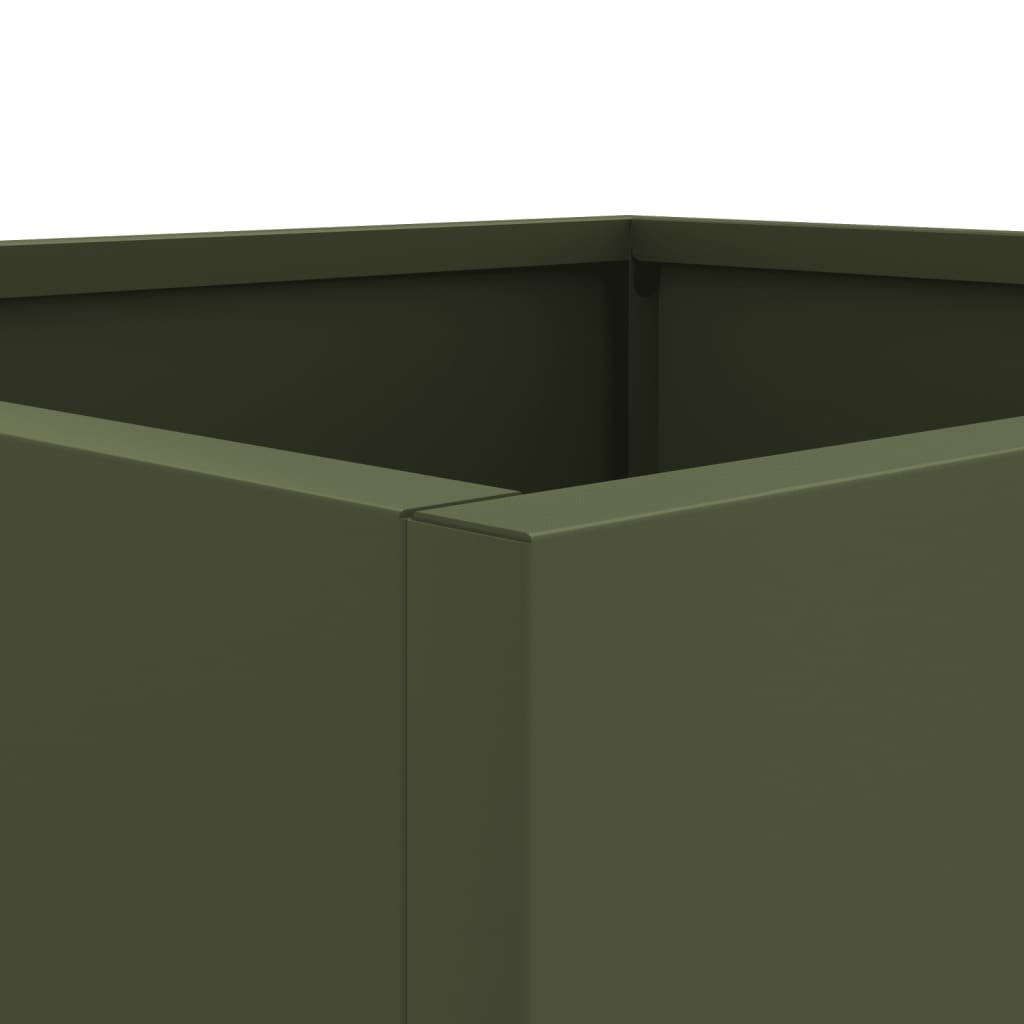 Plant Pot Olive Green 32 X 30 X 29 Cm Steel