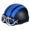 Motorcycle Leather Helmet Retro Personalized Summer Helmet Four Seasons Fashion Half Helmet Windproof Gift Mirror