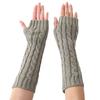 New Jacquard Knitted Woolen Sleeves for Men and Women in Autumn and Winter Fashionable and Warm with Exposed Fingers