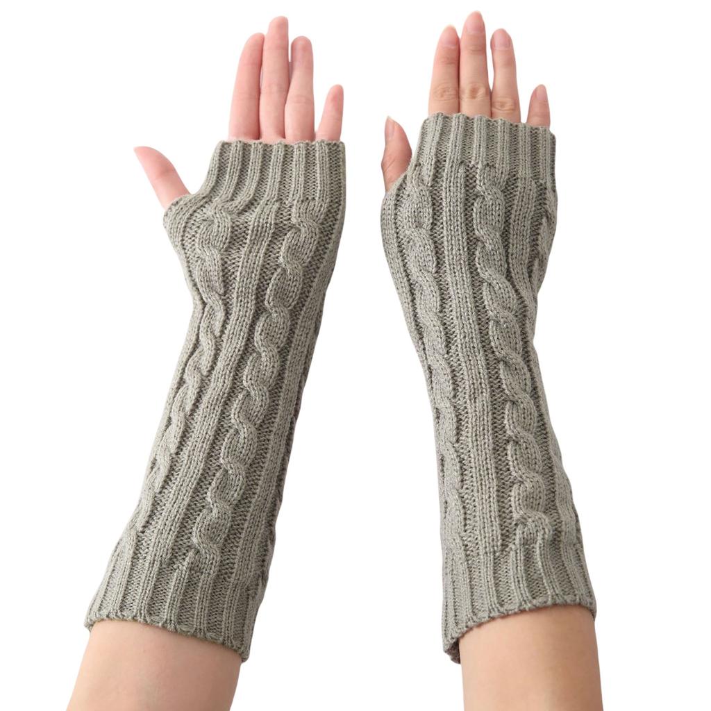 New Jacquard Knitted Woolen Sleeves for Men and Women in Autumn and Winter Fashionable and Warm with Exposed Fingers