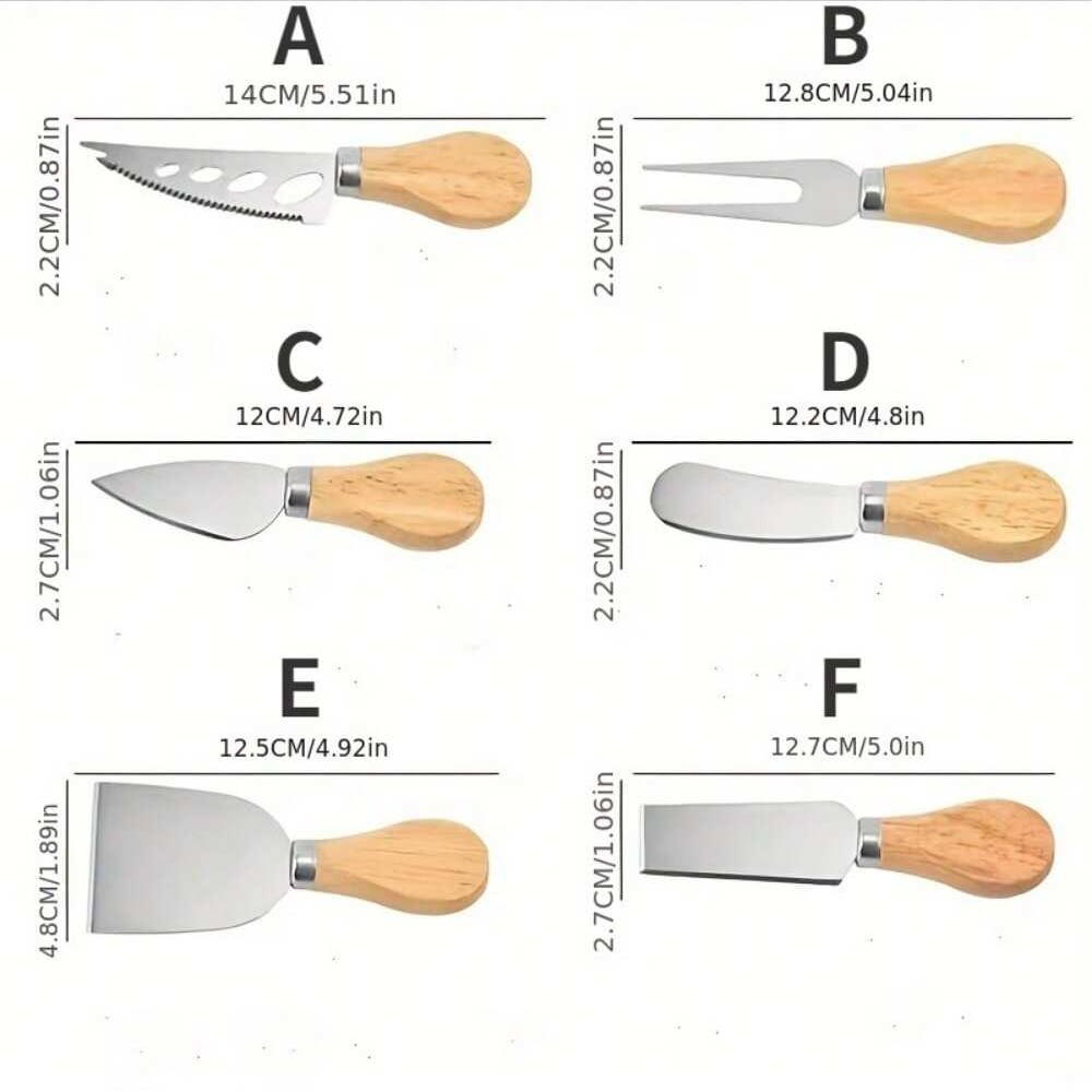 Edelstahl Käsemesser Enthält Schneider Messer Gabeln Streicher zum Servieren Backen Buttermesser Spatel Schmale Hobel Messer