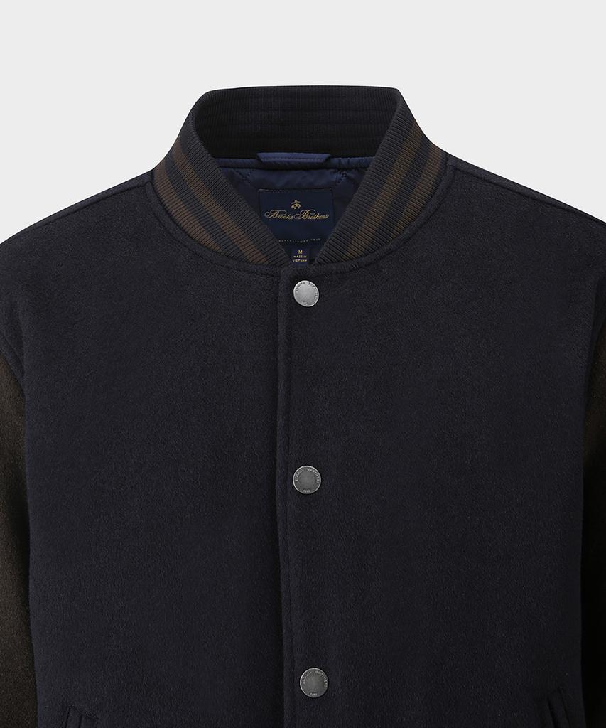 Brooks Brothers Wool Varsity Jacket (Navy) (Bbojmm4875Qef)