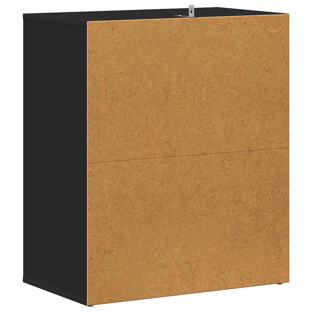 Vidaxl Szafka Na Buty, Czarna, 60X35X70 Cm, Materiał Drewnopochodny