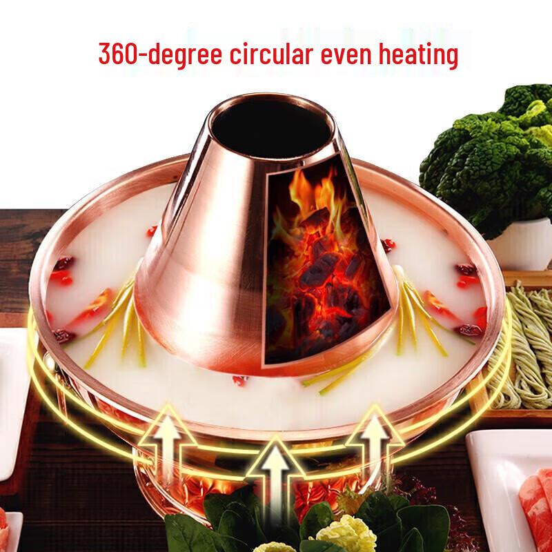 Shuchu Hand-Crafted Pure Copper Charcoal Hot Pot
