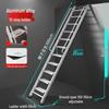 JINGGENG Household Aluminum Alloy Telescopic Attic Ladder