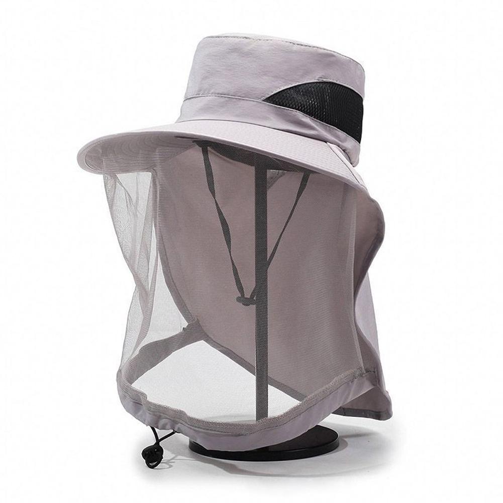

Unisex Foldable Mosquito Hat With Hidden Net Mesh Repellent Insect Bee Protection Casual Outdoor Sunscreen Fishing Cap