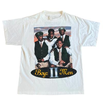 Vtg Boyz II Men Zespół Ciężka Bawełna Biały S-5XL Koszulka SE596 Unisex T-shirt