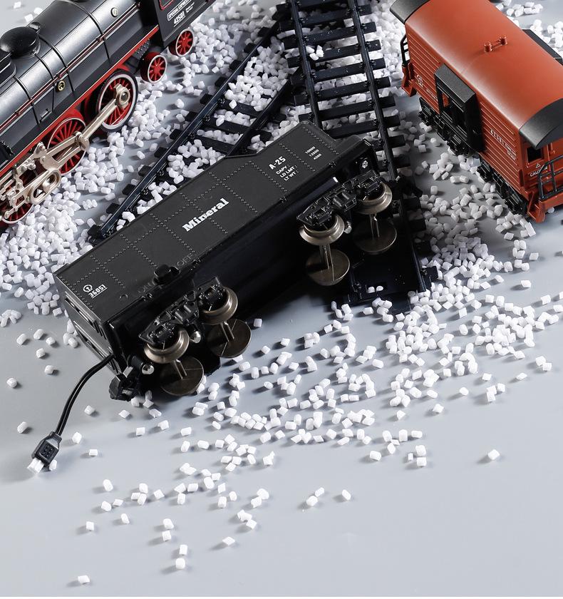 Electric Train Track Set with Sound, Light, and Steam Effects - Retro Style Toy