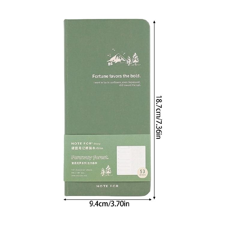 Leichtes Design Wochenplaner Notizbuch mit selbst auszufüllendem Layout und Recyclingpapier für Reiseaufzeichnungen