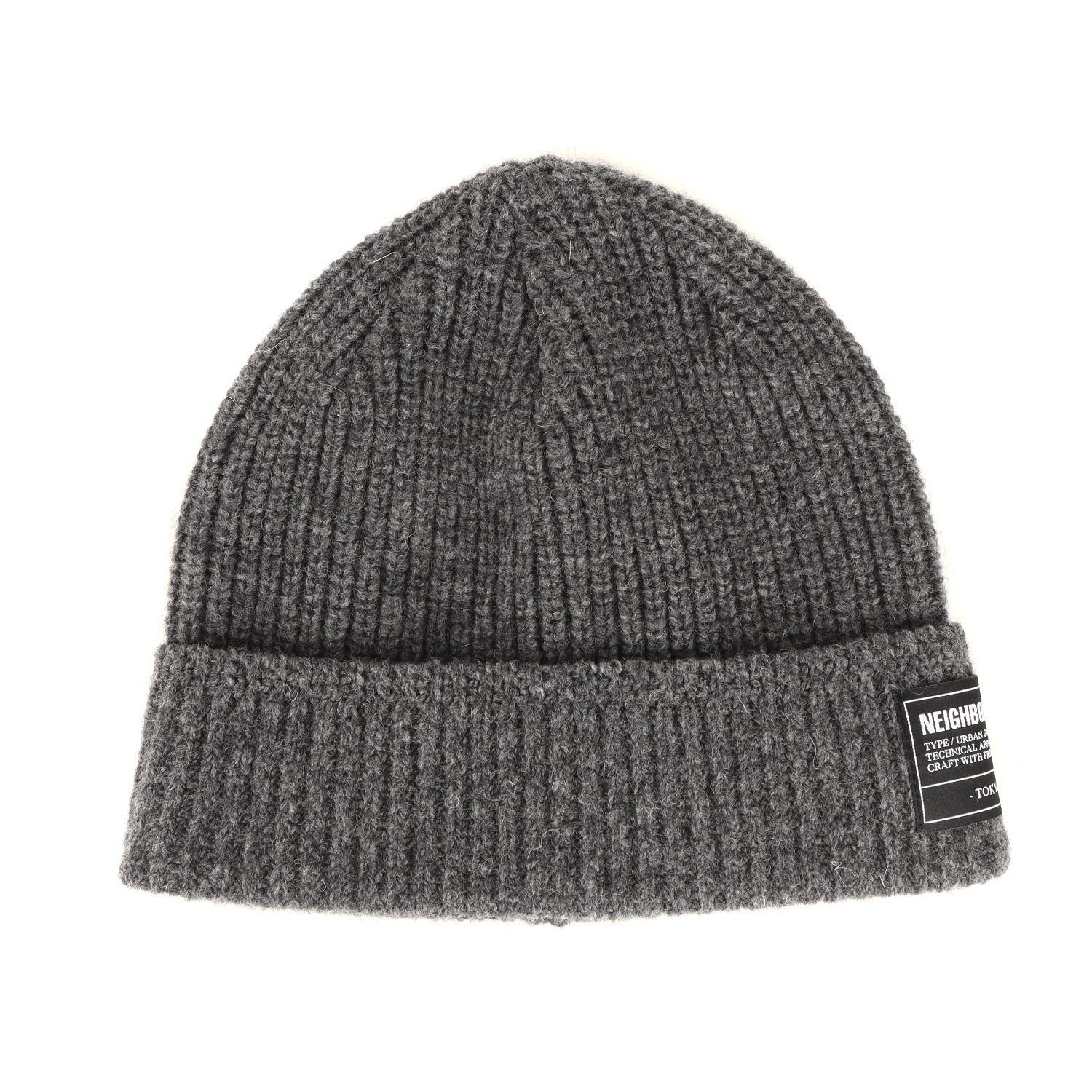Used [New] NEIGHBORHOOD Beanie Charcoal Size: FREE 25AW Wool Knit Beanie JP BEANIE Brand Knit Cap Hat [Men s]