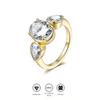 Silver Plated S925 Engagement Ring D Color Asscher Cut Moissanite Luxury European Style GRA Certified Snowflake Shape