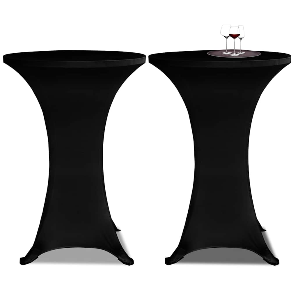 VidaXL Stehtischhussen 4 Stk. Ø 80 cm Schwarz Stretch