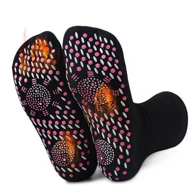 

1 Pair Tourmaline Slimming Health Socks Winter Warm Thermal Self-Heating Socks Health Care Socks Short Socks Magnetic Therapy Socks One Size