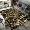 2025 New Cool Guns Pistol Ammunition Bullet Cartridge AK M4 Rug Carpet for Living Room Bedroom Decor,Non-slip for Sofa Doormat