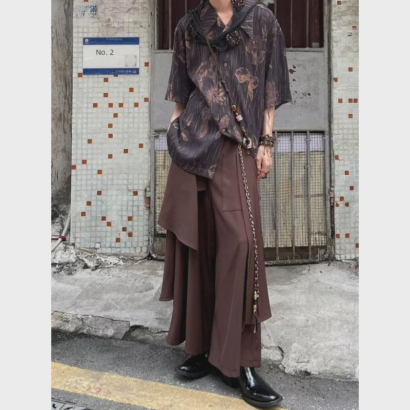 Yamamoto Dark Series Rivet Wide-Leg Harem Pants 2024