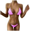 Women Sexy Fashion Solid Color Bikini Strappy Swimsuit