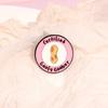 Trendy Geometric Pink Cartoon Brooch With Letter Certification And Fun Motif Peanut