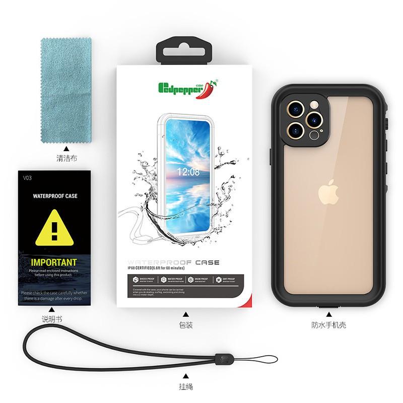 Wasserdichte Handyhülle iPhone 13 Pro Max Schwimmen Tauchen Schutzhülle 12 11 XS XR