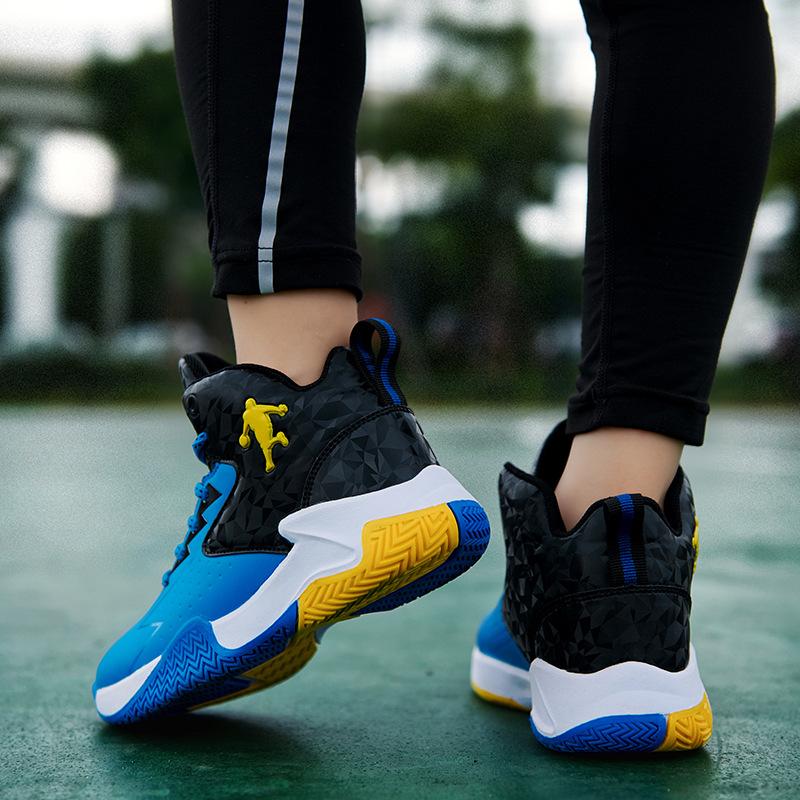 Popular Boys' Sports Shoes 2025 Autumn New Breathable Professional Training Middle and Older Children's Basketball Shoes