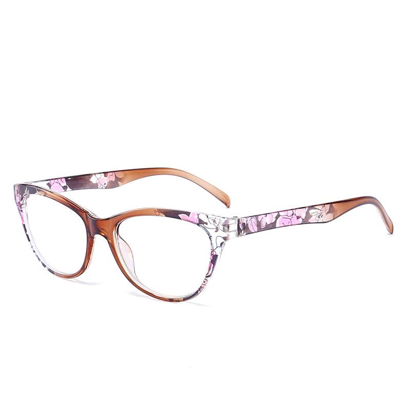 

New Reading Glasses Women Flower Leg Cat Eye Frame Presbyopic Glasses Pc Red Fast Sight Eyewear +4.0